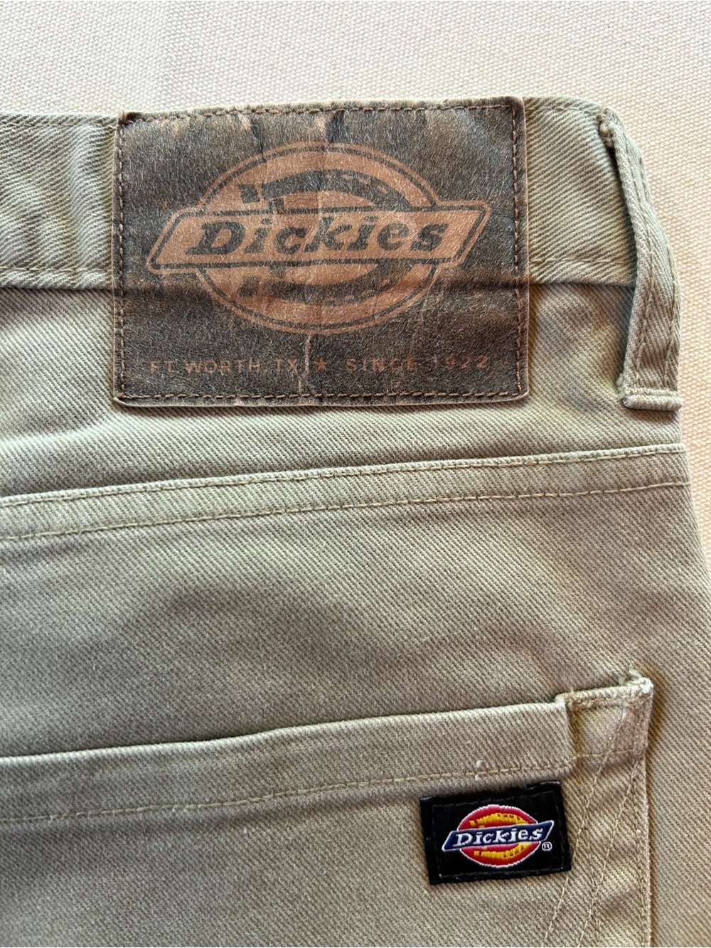 Dickies Men's Slim Skinny Stretch Twill Chino Pants Khaki 32x32